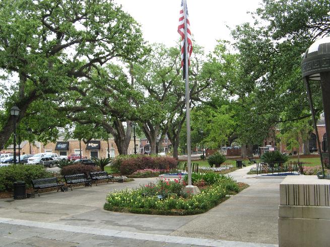 Flag pole at Court House square